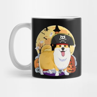 Pembroke Welsh Corgi Halloween Pirate Costume Mug